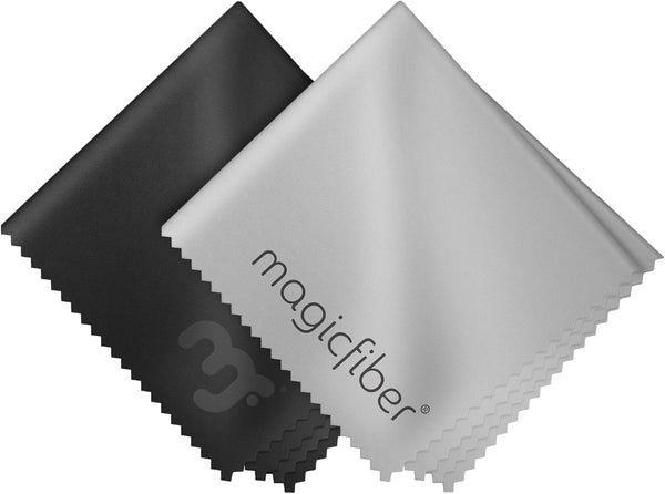 MagicFiber 2 PACK Microfiber Cleaning Cloths for Glasses, Lens, Screens & More