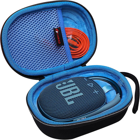 XANAD Hard Case for JBL Clip 4 or Clip 5 Portable Bluetooth Speaker, Storage Protective Travel Carrying Bag (Blue)