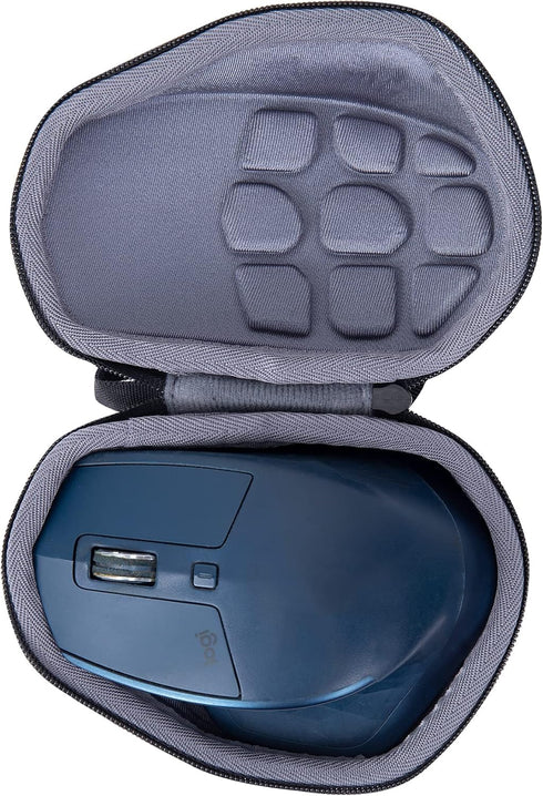 co2CREA Hard Travel Case Replacment for Logitech MX Master 2S / MX Master 3 Wireless Mouse (Black Case + Inside Grey)