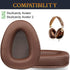 SOULWIT Earpads Replacement for Skullcandy Aviator, Aviator2 (Aviator 2.0) Headphones, Ear Pads Cushions with Softer Leather, Noise Isolation High-Density Foam - Coffee