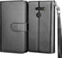 NJJEX Compatible with LG G8 ThinQ Case, PU Leather Wallet Case with 9 Card Slots, Detachable Kickstand, Black