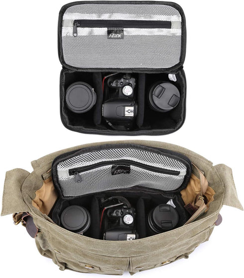 S-ZONE Compact Padded Camera Bag for DSLR & SLR - Versatile Protection for Sony, Canon, Nikon