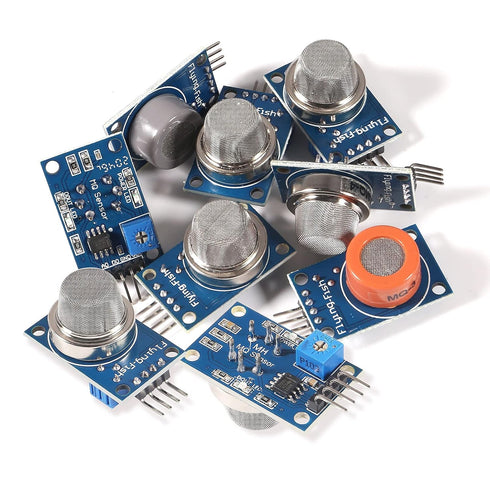 ACEIRMC 9pcs/Lot MQ-2 MQ-3 MQ-4 MQ-5 MQ-6 MQ-7 MQ-8 MQ-9 MQ-135 (9PCS/Lot) Gas Detection Sensor Module Sensor Module
