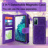 Harryshell Detachable Magnetic Zipper Wallet Case for Samsung Galaxy S20 FE 5G - Floral Leather Case with 12 Card Slots