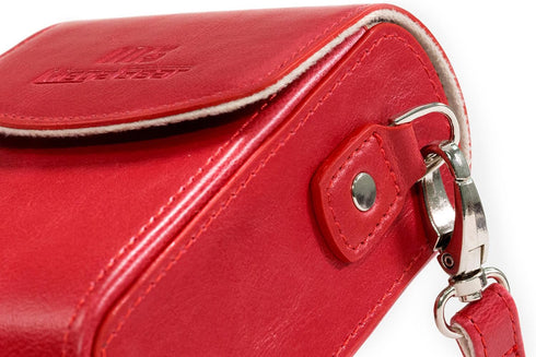 MegaGear Leather Camera Case with Strap for Panasonic Lumix DC-ZS80, DC-ZS70, DMC-LX10, DMC-ZS60, DMC-ZS100, Red