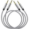SAISN 3.5mm Audio Aux Cable - 2 Pack 1.5ft Nylon Braided Hi-Fi Stereo