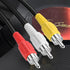 Spofit 3RCA 10Pack 6ft 3-Male 3-Male Cable Audio Video Composite to DVD Cable for TV, VCR, DVD