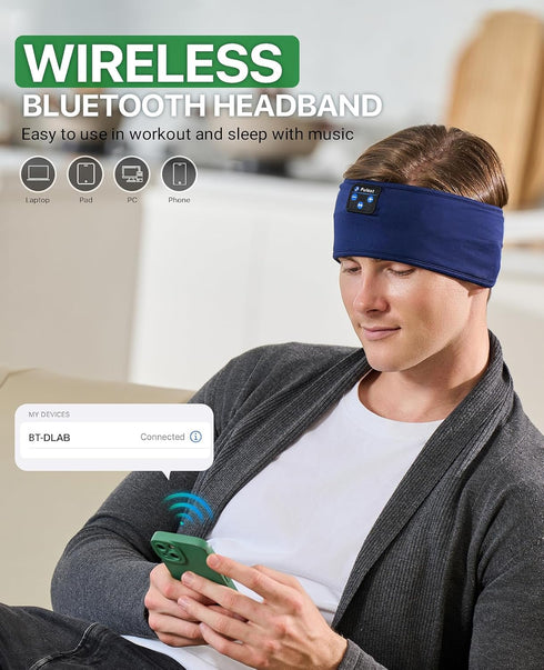 Sleeping Headphones, Sport Headband with Built-in Speakers, Perfect for Workout, Running, Yoga, Travel, Meditation