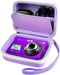 AbergBest Digital Camera Carrying Case: Purple Protective Case for 21 Mega Pixels LCD Rechargeable HD/Kodak/Canon/Sony