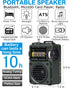 HanRongDa Shortwave Radio, Bluetooth Speaker with MicroSD, FM MW WB SW Receiver, NOAA Alerts, Rechargeable Retro Analog