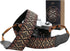 Padwa Lifestyle Mystic Grey Embroidered Camera Strap, Double Layer Cowhide Ends, Adjustable Vintage Neck Strap