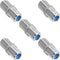 F81 Coaxial Cable Connector, 3GHz F-Type RG6 Cable Extension Adapter, Pack of 5, Silver