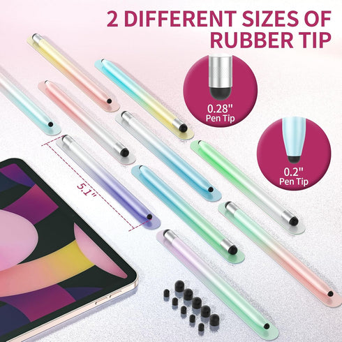 Stylus Pen for Touchscreen, 10Pcs High Sensitivity Capacitive Stylus Pen for iPad, iPhone, Android, All Devices (10