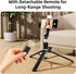 Briteroh 68", 3 360 Selfie Stick Tripod Extendable Selfie Pole with Removable Fill Light & Bluetooth Remote, Modes