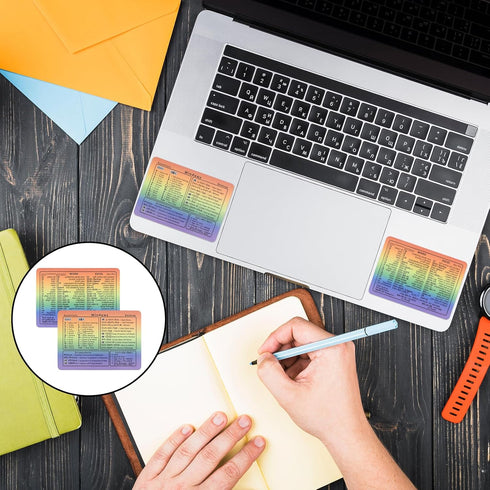 LLOUSSAK 4pcs Windows Shortcut Sticker, Excel Cheat Sheet, Shortcut Stickers for Laptop, Reference Guide Keyboard