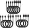 Smays 10-Pack USB C Cable, 3ft Type C Phone Charger, Black - Bulk Quality for All Your Charging Needs!