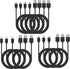 Smays 10-Pack USB C Cable, 3ft Type C Phone Charger, Black - Bulk Quality for All Your Charging Needs!