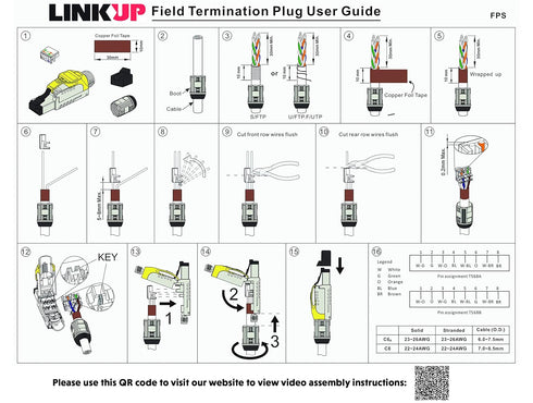 LINKUP - RJ45 Connectors Cat6A (2 Pack), Shielded Zinc-Alloy Housing Modular Termination Plug, 10G Easy Internet Tool