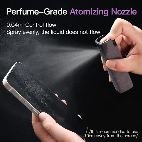 Touchscreen Screen Cleaner Kit 2 Pcs, Two in One Spray and Microfiber Cloth for Phone, Tablet and Car Screen (2 Pack
