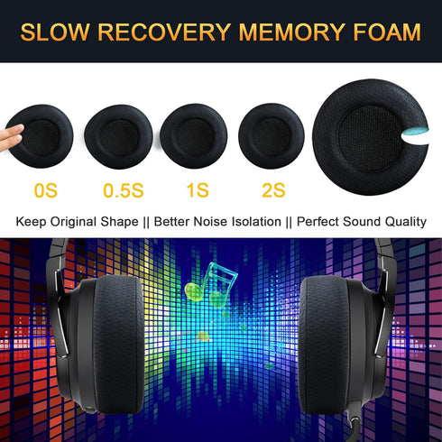 Upgraded Replacement Ear Pads Cushion for Corsair Virtuoso RGB Wireless SE XT Gaming Headset, Fabric Black