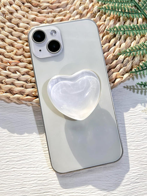 VJQ Simple Heart 3D Phone Grip Stand, Cute Solid Color Cell Phone Holder,Multi