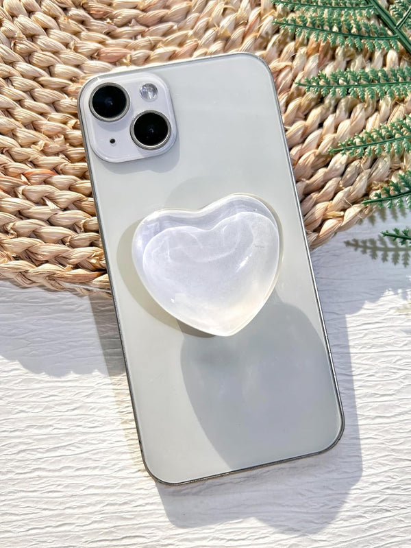 VJQ Simple Heart 3D Phone Grip Stand, Cute Solid Color Cell Phone Holder,Multi