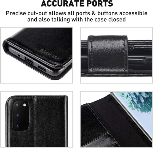 MONASAY Wallet Case for Galaxy S20 FE 5G - 6.5 inch Flip Folio Leather Cover with RFID Blocking, Credit Card Holder,