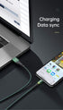 mcdodo 6FT Anti Bending Cable, Nylon Braided USB Data Sync Charge Cord with 2 LED Switch, Compatible with New Phones