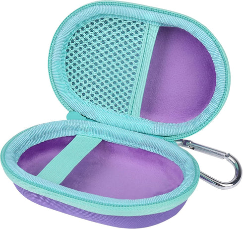 co2CREA Hard Case Replacement for Logitech POP Wireless Mouse, Purple Case + Daydream Mint Zipper