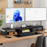VERSASKY Dual Monitor Stand Riser, Adjustable Length & Swivel Angle Monitor Stand, Ergonomic Monitor Stand with Drawer