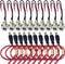 Lsgoodcare 20Pcs 5.5 x 2.1 MM DC Power Jack Socket Adapter with Cable & 5.5mm x 2.1mm Male Pigtail