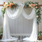 PARTISKY Wedding Arch Draping Fabric, 1 Panel 18FT White Chiffon Drapery Decorations for Ceremony Reception