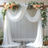 PARTISKY Wedding Arch Draping Fabric, 1 Panel 18FT White Chiffon Drapery Decorations for Ceremony Reception