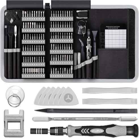 Unamela Precision Screwdriver Set, 139 in 1 Computer Repair Tool Kit with 120 Bits, Magnetic for Laptop, PC, MacBook,