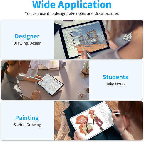 DRYMOKINI Stylus Pen for Touch Screen, Rechargeable Universal Stylus Pencil Compatible for Android and iOS