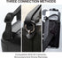 2" 2 Padwa Lifestyle Black Camera Strap - Wide Cotton Woven Genuine Leather Head Camera Straps,Complimentary Pcs Quick