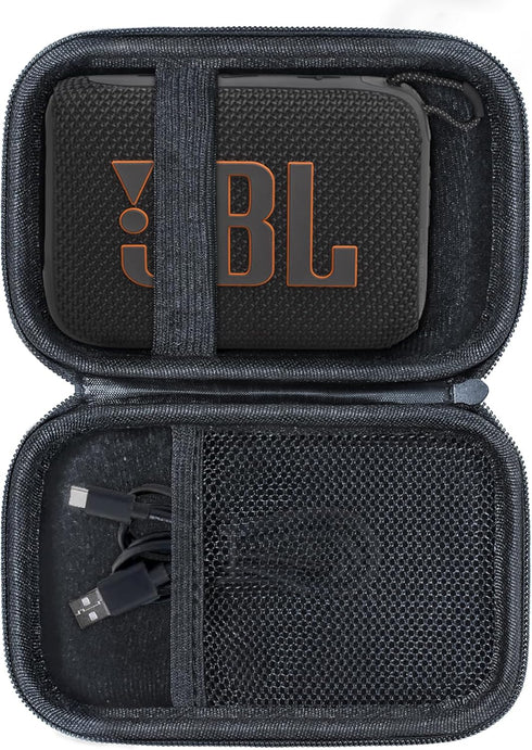 Case for JBL GO 4 GO 3 Portable Bluetooth Speaker, Waterproof and Dustproof Eco Cover with Adapter Slots - Case Only
