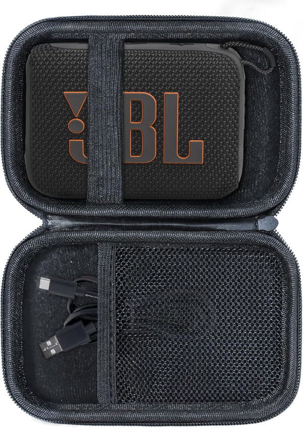 Case for JBL GO 4 GO 3 Portable Bluetooth Speaker, Waterproof and Dustproof Eco Cover with Adapter Slots - Case Only