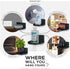 BRAINWAVZ Screwless Round Floating Shelf Mount for Security Cameras, Baby Monitors, Speakers, and More (Black)