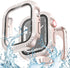 2 in 1 Waterproof Bling Case for Apple Watch 40mm, Screen Protector for SE Series 6/5/4, Glitter Diamond Bumper Cover