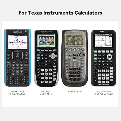 MOSHOU TI-84 CE,TI-84 3+, MP3 Players(2 Pack) Mini USB Adapter for Plus Plus Series Graphing Calculators,USB C to Mini