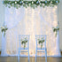Suppromo 1010ft Decorations(2 10ft10ft) White Backdrop Curtains with Lights String for Wedding Parties Sheer Tulle