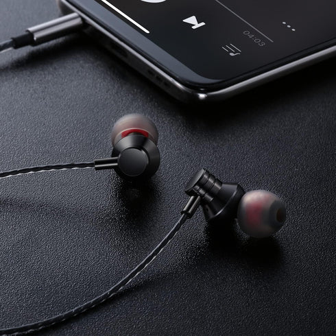 Wired Earbuds Headphones with Microphone, Stereo Bass Earphones, Noise Isolation in-Ear Headset Compatible with All