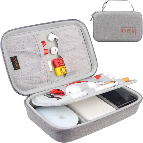 Canboc Hard Electronic Organizer Travel Case - Electronics Accessories Cable Gadget Wire Storage Bag Double Layer