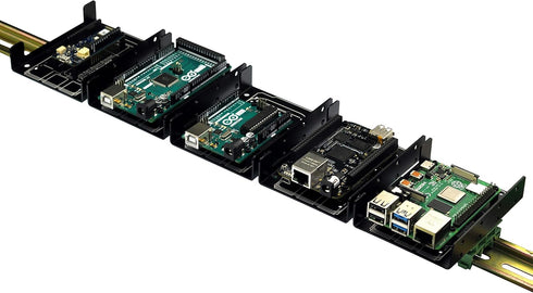 DIN Rail Mount Bracket for Raspberry Pi A+ B+ 2B 3B 3B+ 4B Zero Arduino Uno Mega BeagleBone