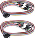 Warmstor 2 Pack 2-Pin 27-inch Reset PC Power Switch Cable Desktop On Off Push Button ATX Front Bezel Wire with HDD SW
