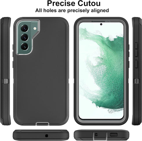 for S22 Plus Case, Samsung Galaxy S22 Plus Heavy Duty Shockproof Case with Self Healing Flexible TPU Screen Protector