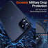 iPhone 11 Case, Shockproof Military Grade Protection, Slim Translucent Hard Back, Frosted Black, 6.1'' - Durable &