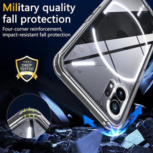 Nothing Phone 2 Case by Hensinple: Slim, Shockproof, Military Grade, Anti-Yellowing, with Tempered Glass Screen
