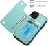 HianDier Slim Wallet Case for iPhone 11, 6.1-inch Protective Flip Folio with Credit Card Slot, Green